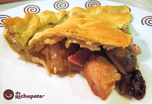 Empanada gallega de pollo y mousse de foie. receta paso a paso en Empanada gallega de bacalao