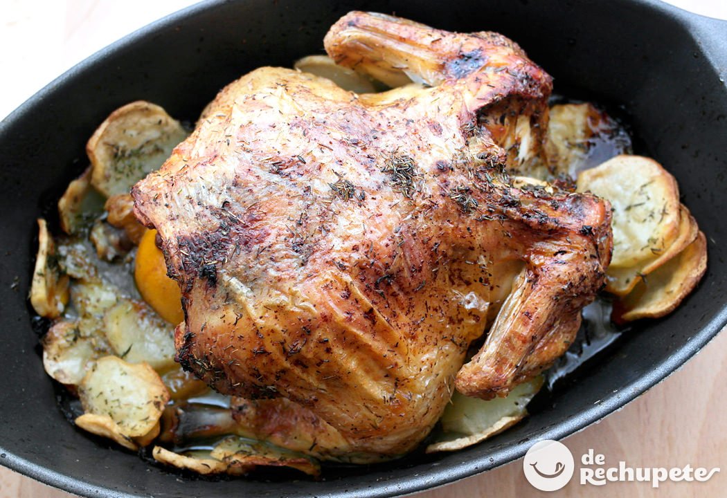 Cómo hacer pollo asado o al horno fácil. Receta fácil paso a paso