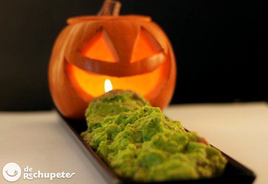 Pumpkin with guacamole