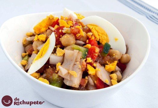 chickpea and cod salad