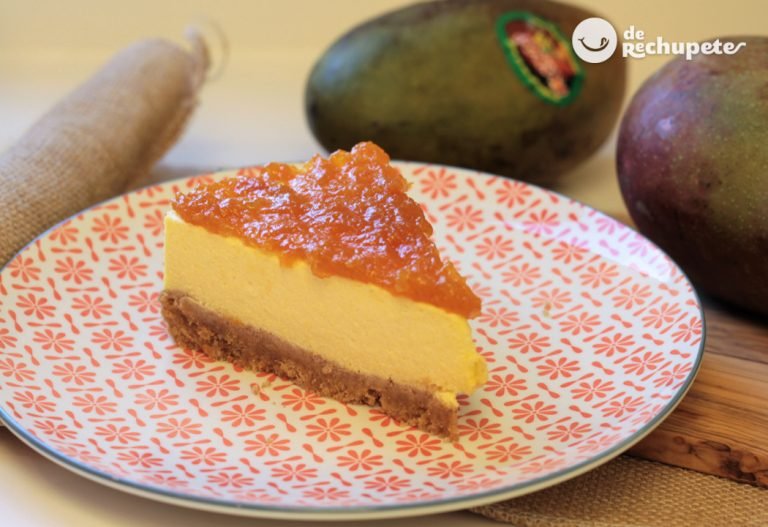Tarta de mango fácil y sin horno
