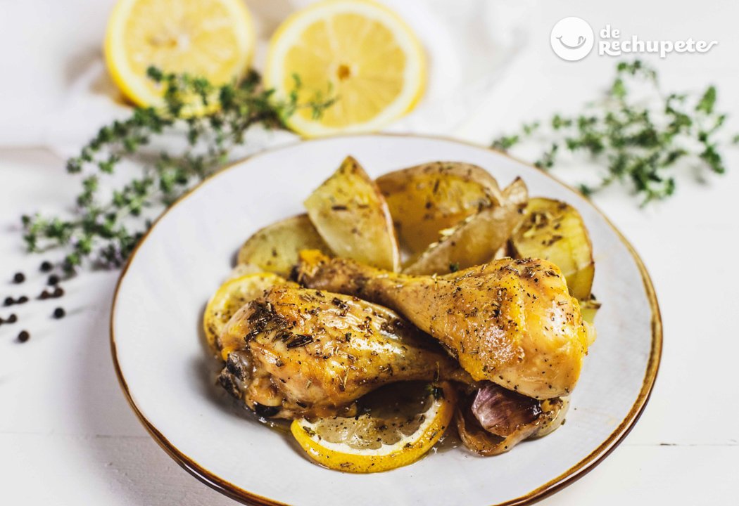 Año nuevo Maravilloso Objetivo Muslos de pollo asados al limón, receta fácil y barata - Recetas de  rechupete