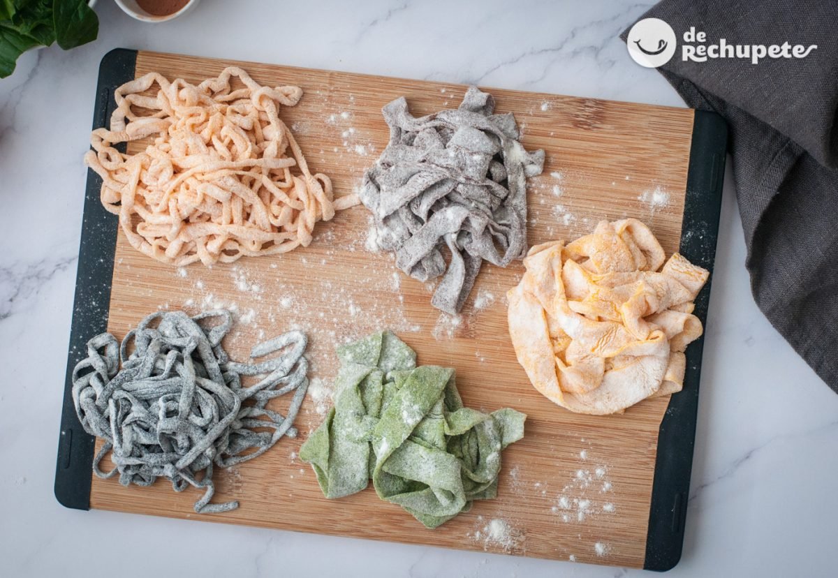 Cómo hacer pasta fresca de colores y sabores.  tipos de pasta fresca