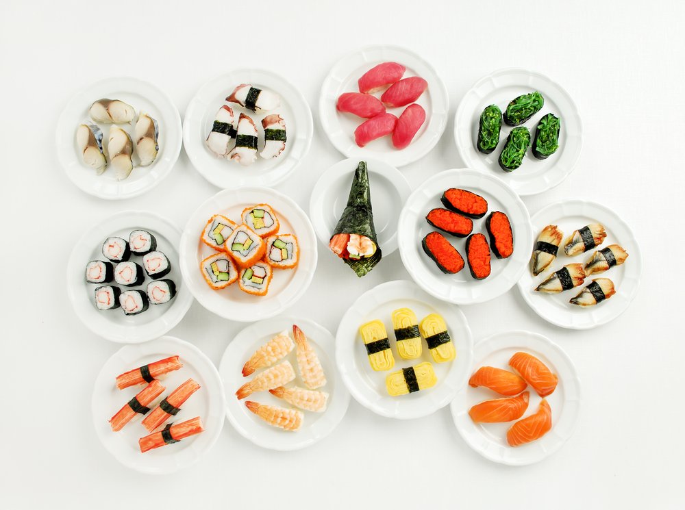 Diferentes tipos de sushi