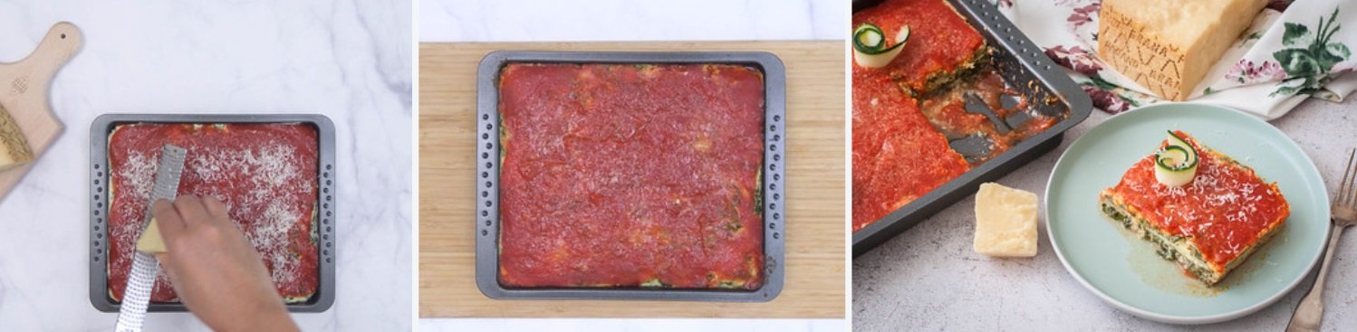 Zucchini lasagna with Grana Padano cheese