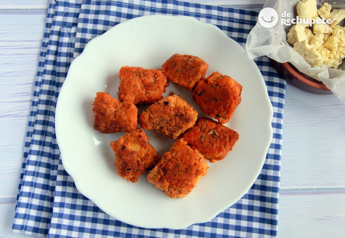 Crispy nuggets de tofu. Receta vegana paso a paso